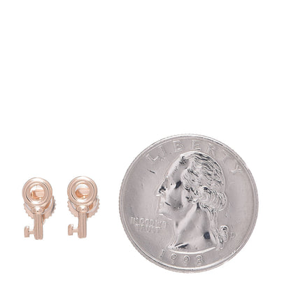 Tiffany 18K Rose Gold Mini Key Earrings 2 of 4