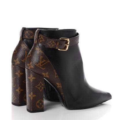 Louis Vuitton Calfskin Patent Monogram Matchmake Low Boots 37 5 of 10
