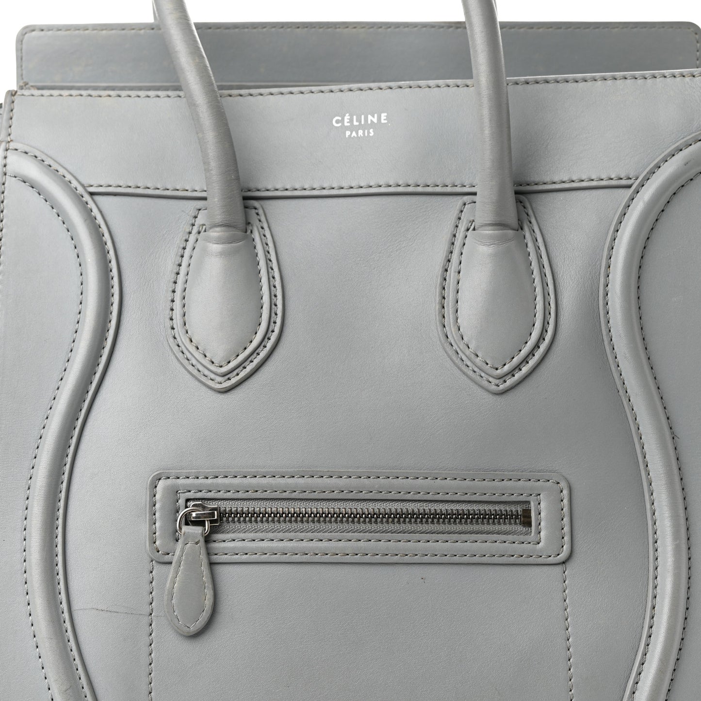 Smooth Calfskin Mini Luggage Sky Blue