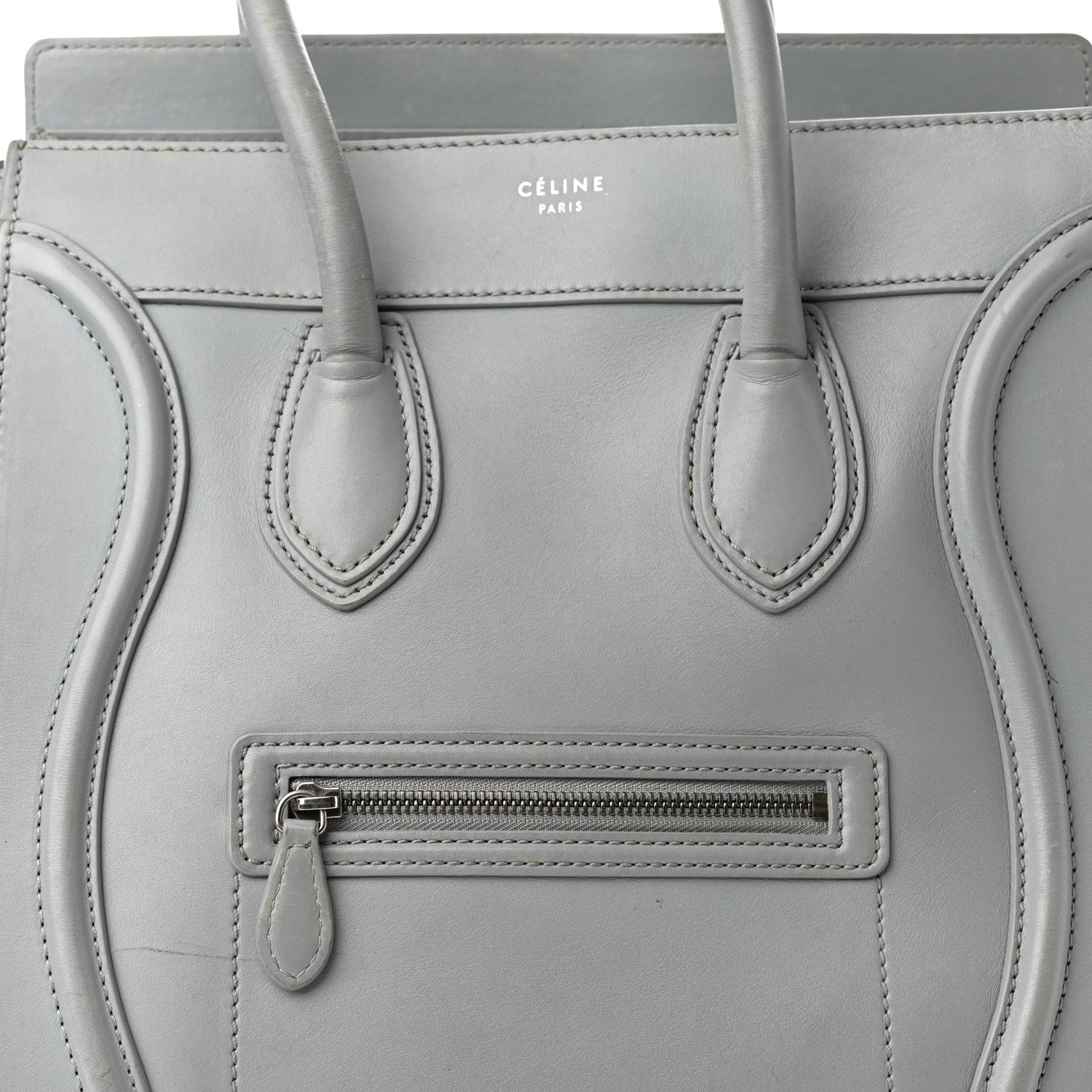 Celine Smooth Calfskin Mini Luggage Sky Blue 7 of 18