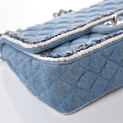 Chanel Denim Braided Medium Flap Bag Light Blue 13 of 14