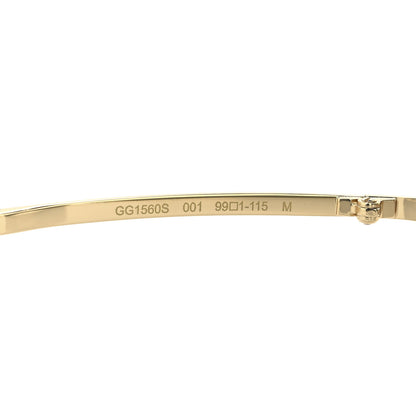 Gucci Metal Mask Shaped Frame Sunglasses GG1560S Gold 6 of 7