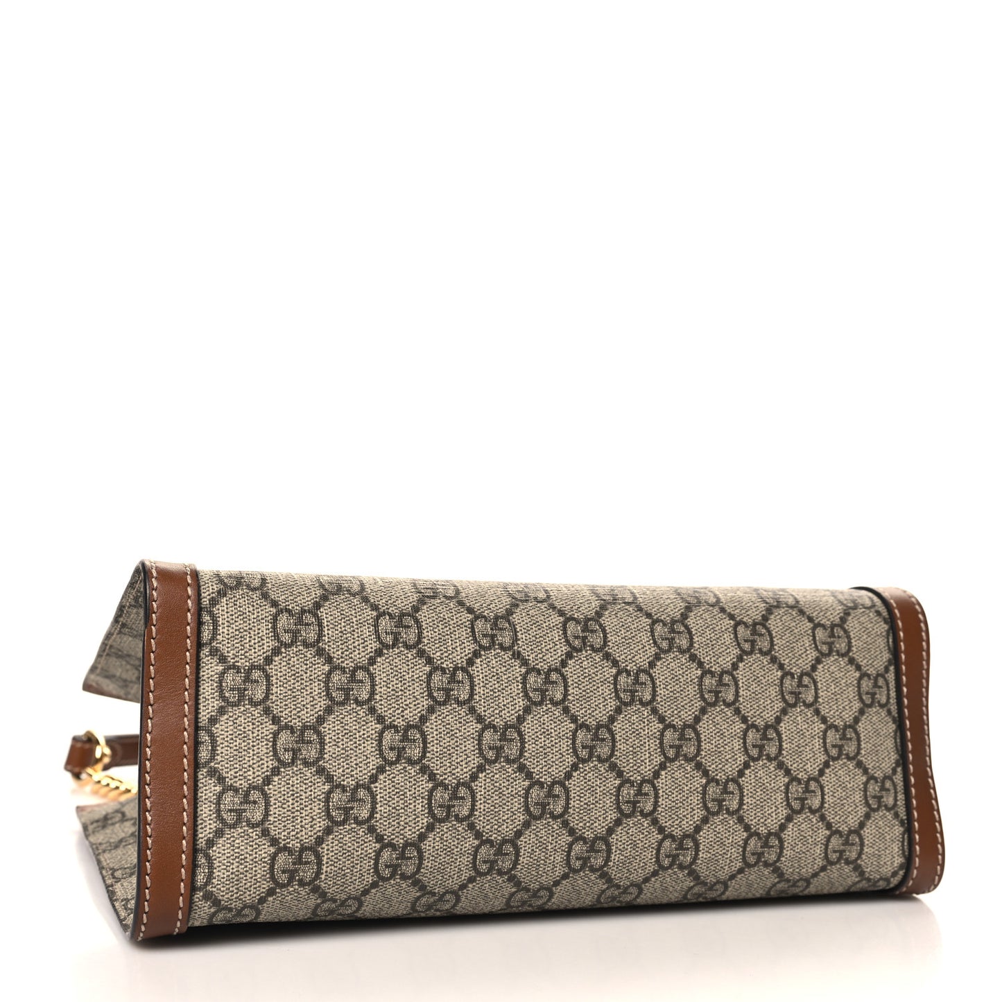 GG Supreme Monogram Calfskin Small Padlock Tote  Beige Ebony Tuscany