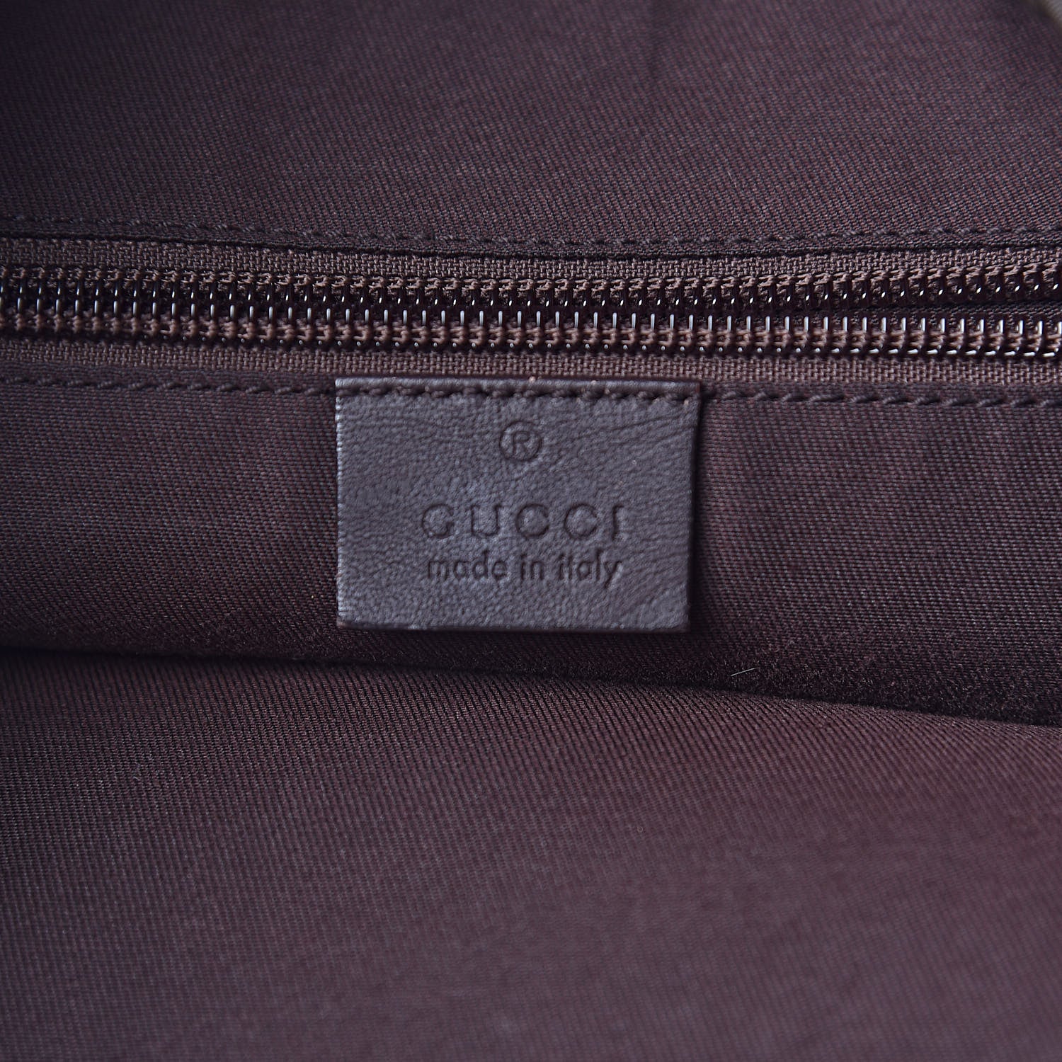 Gucci GG Supreme Monogram Medium Single Buckle Rucksack Backpack Beige Ebony Brown 6 of 11
