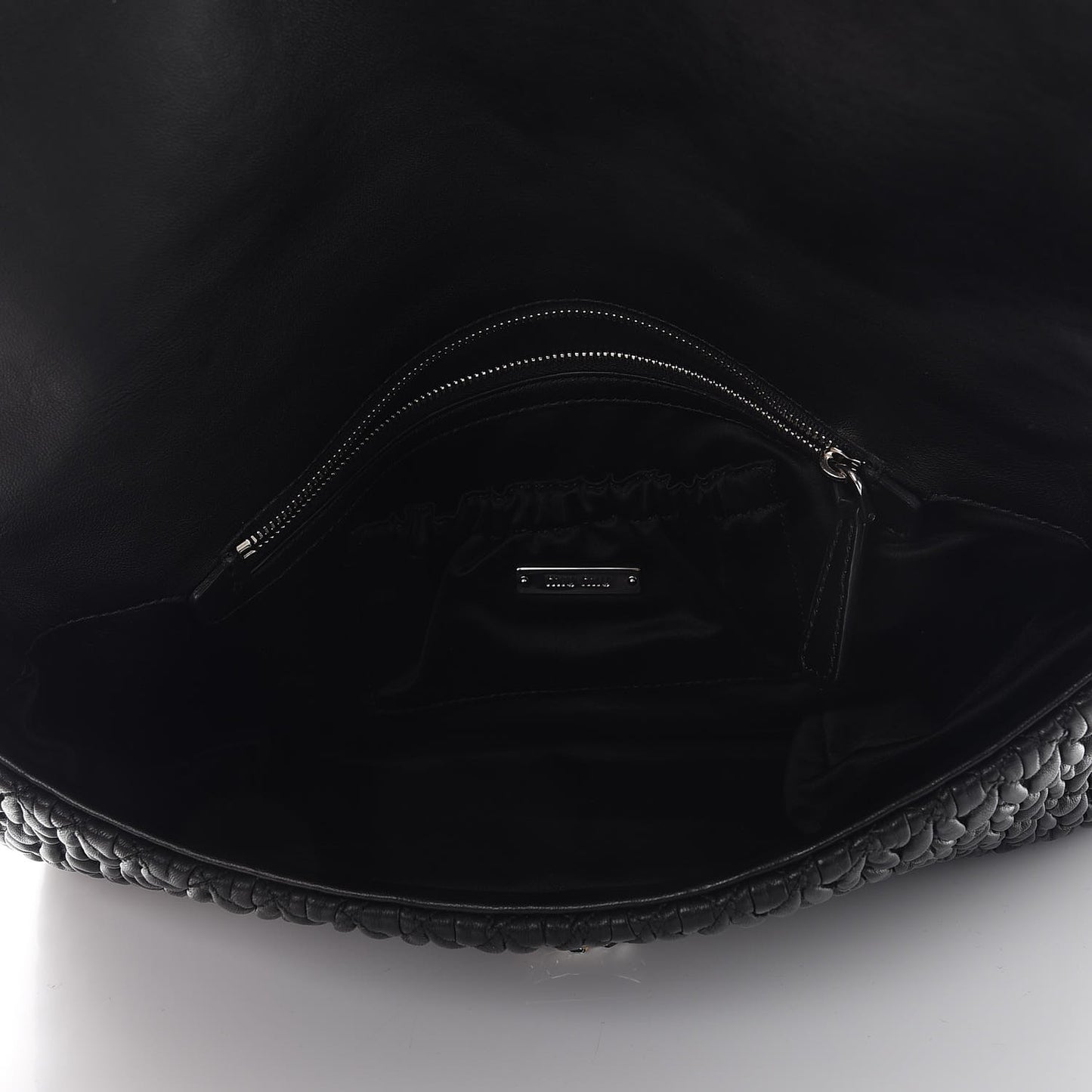 Nappa Matelasse Crystal Flap Clutch Black