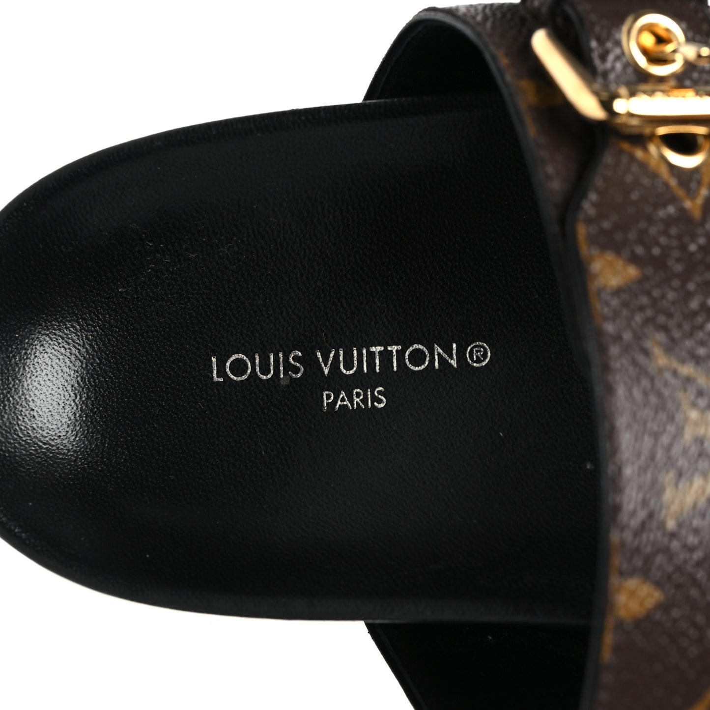 Monogram Bom Dia Mule Sandals 38 Black