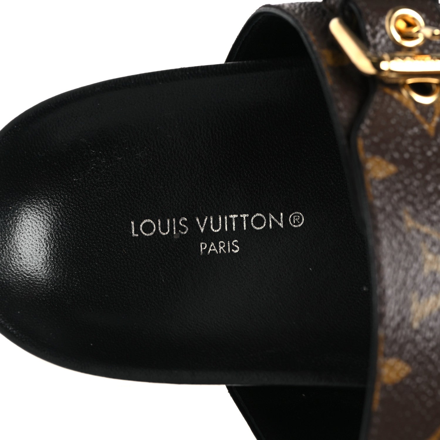 Louis Vuitton Monogram Bom Dia Mule Sandals 38 Black 8 of 10
