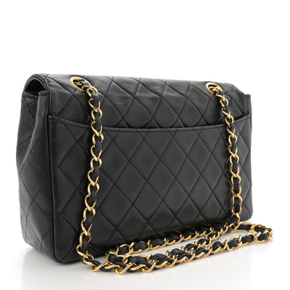 Chanel Lambskin Quilted Small Single Flap With Pouch Black 4 of 14