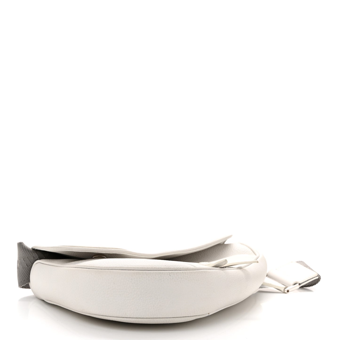 Grained Calfskin Mens Saddle Bag Latte