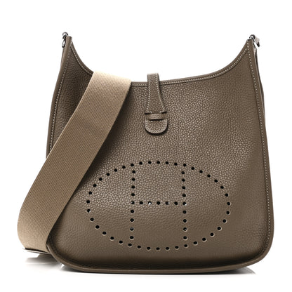 Hermes Taurillon Clemence Evelyne III PM Etoupe 1 of 10