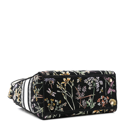Christian Dior Canvas Embroidered Herbarium Medium Lady D-Lite Black Multicolor 4 of 10