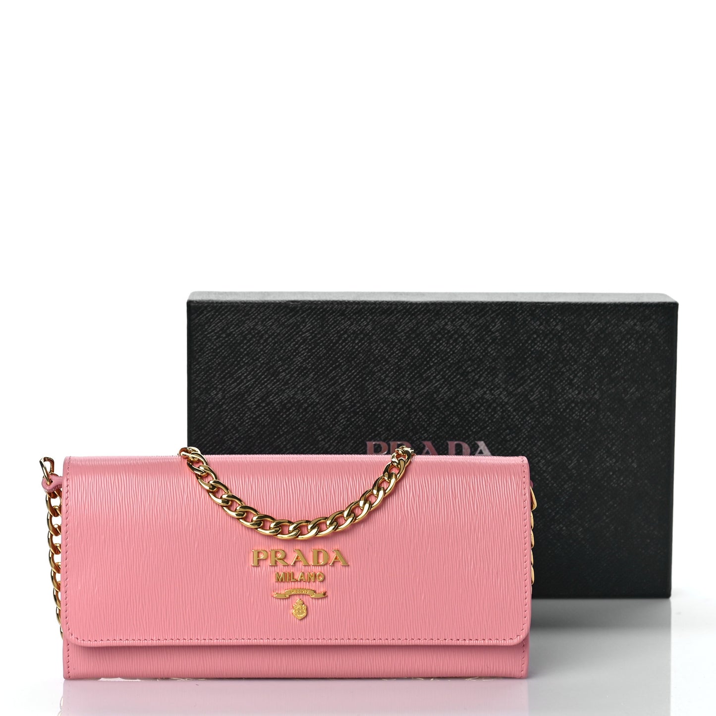 Vitello Move Metal Oro Chain Wallet Petalo