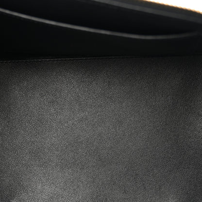 Chanel Lambskin Flat Quilted Knock On Wood Large Vanity Case Black 5 of 11