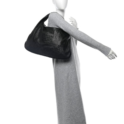 Bottega Veneta Nappa Intrecciato Patchwork Large Hobo Black 2 of 10