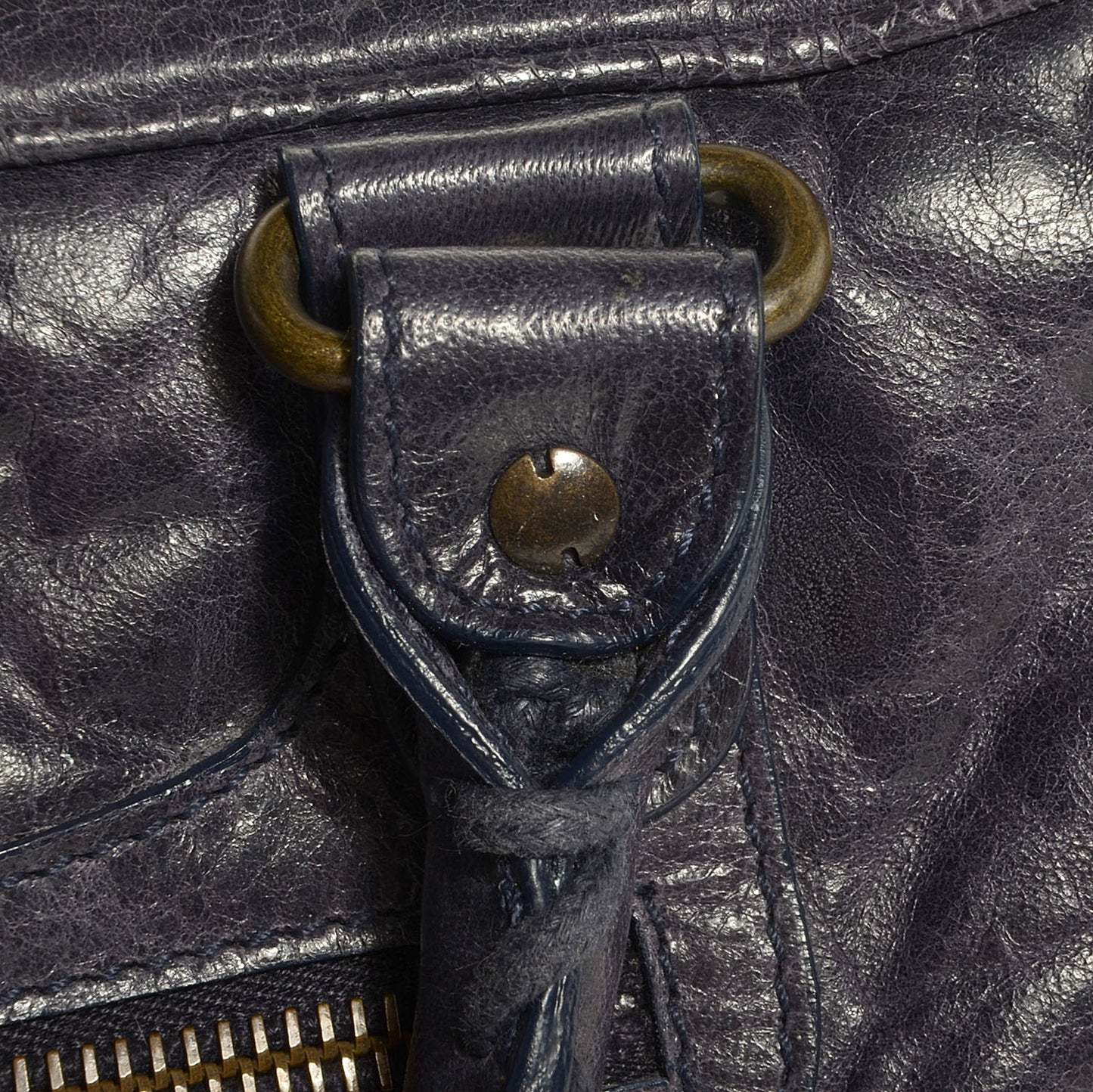 Chevre Classic Hardware Box Bag Ink