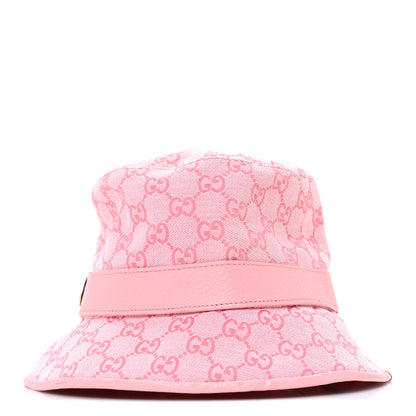 Gucci Monogram Textured Dollar Calfskin GG Jago Bucket Hat XXL  Soft Cotton Candy Dark Cotton Candy 4 of 8