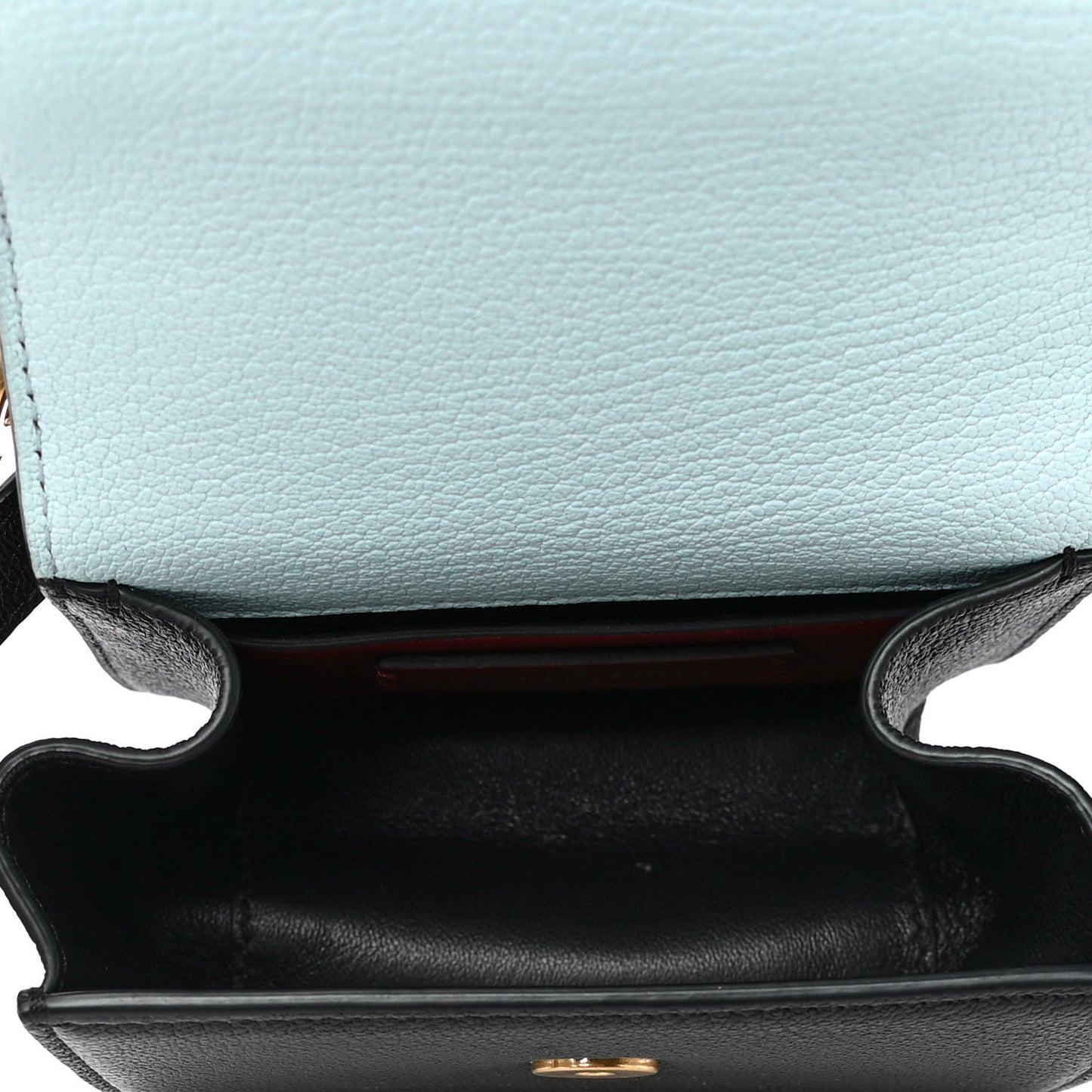 Pebbled Calfskin Micro VSling Shoulder Bag Black