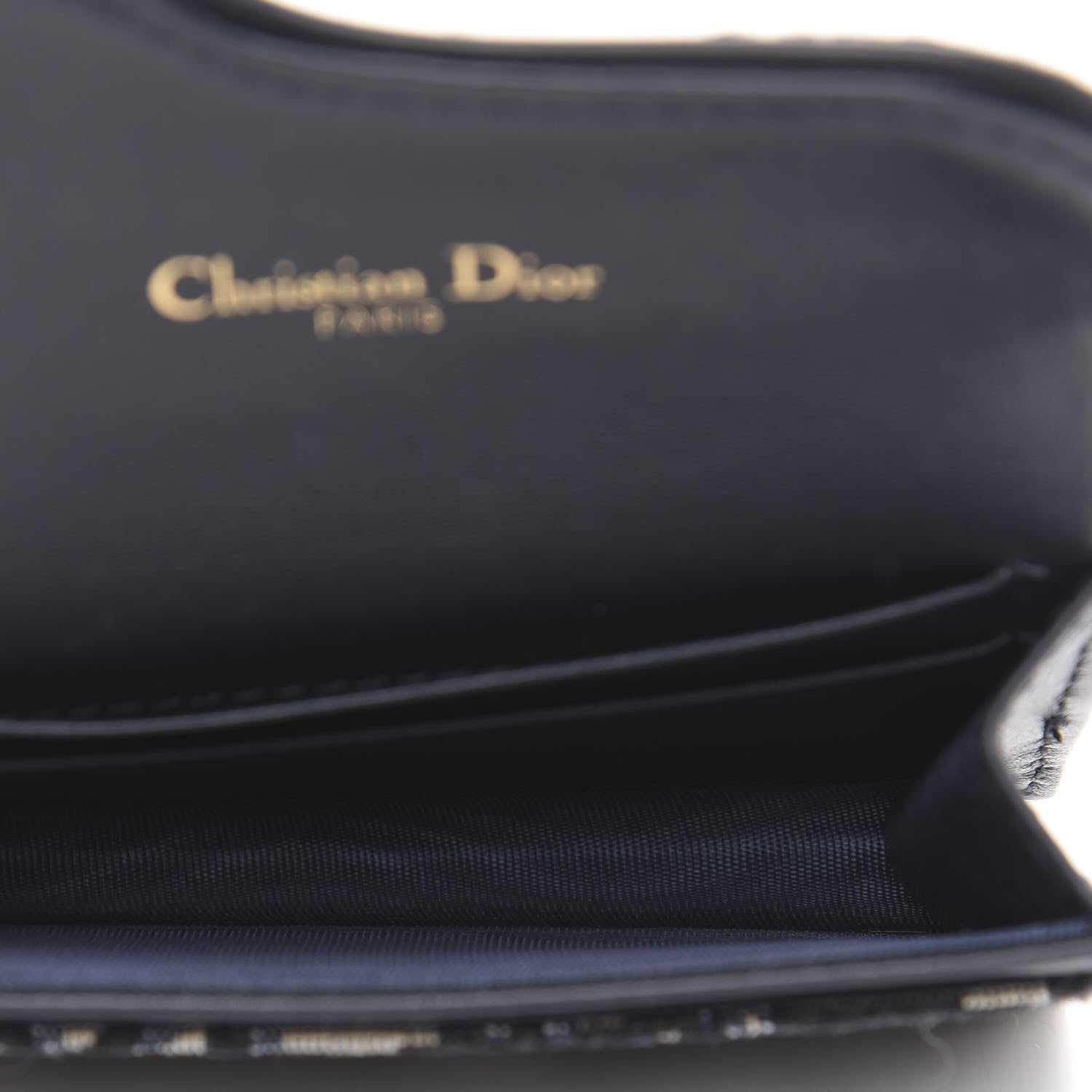 Christian Dior Oblique Saddle Card Holder Blue 5 of 8