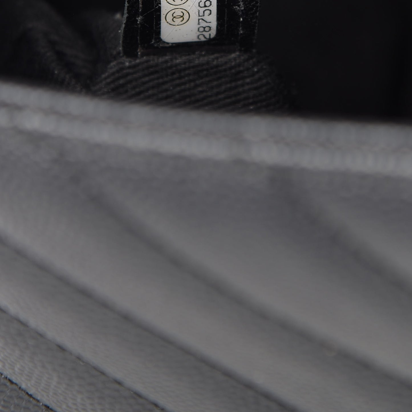 Caviar Chevron Quilted Medium Coco Handle Flap Dark Grey
