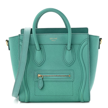 Celine Drummed Calfskin Nano Luggage 1 of 10