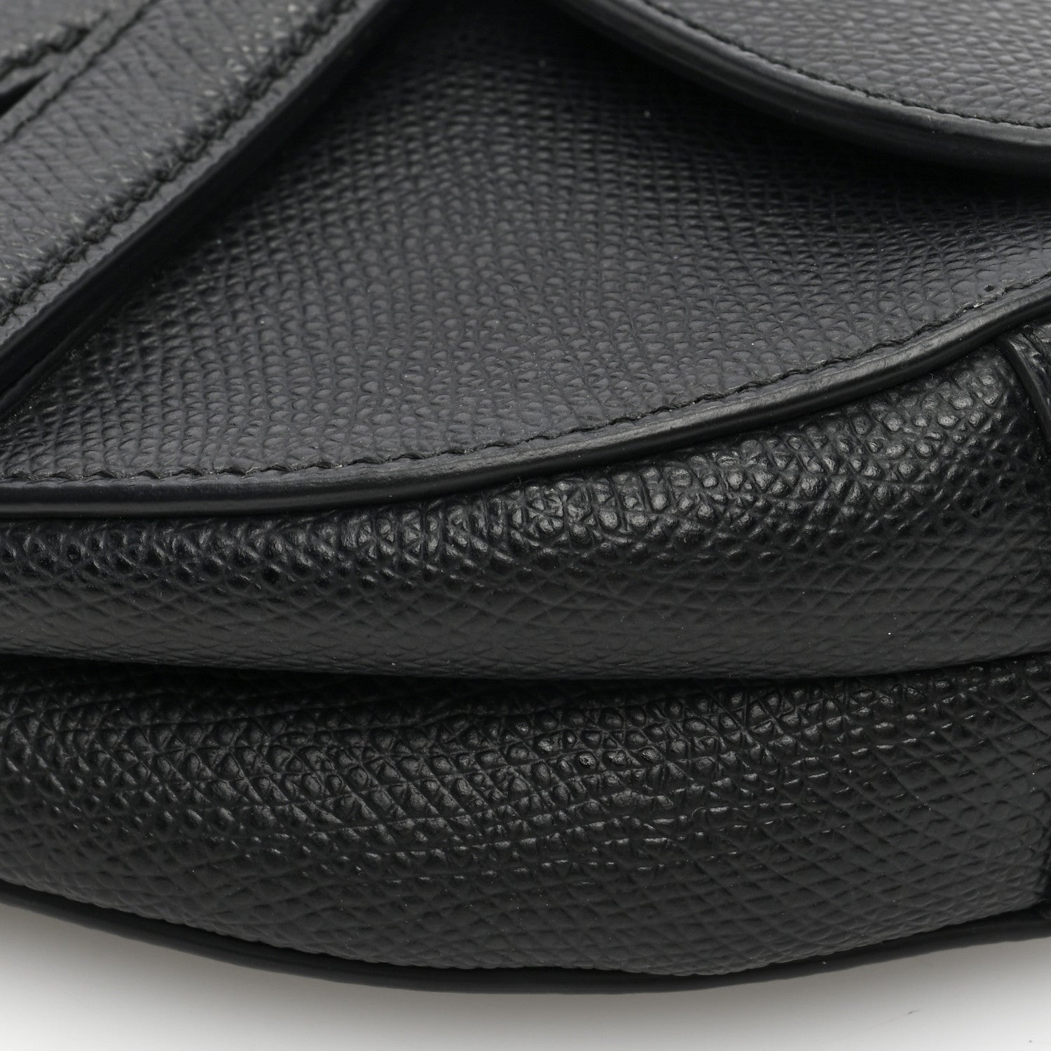Christian Dior Grained Calfskin Mini Saddle Bag Black 9 of 9