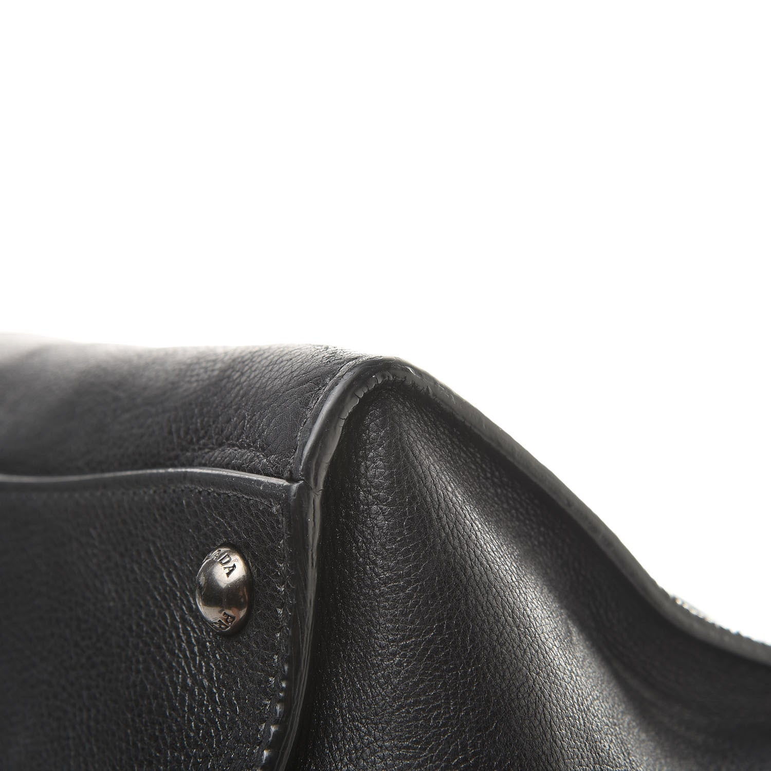 Prada Glace Calf Small Twin Pocket Tote Black 11 of 25