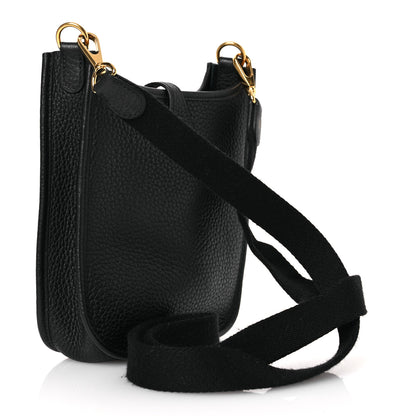 Hermes Taurillon Clemence Evelyne TPM Black 3 of 12