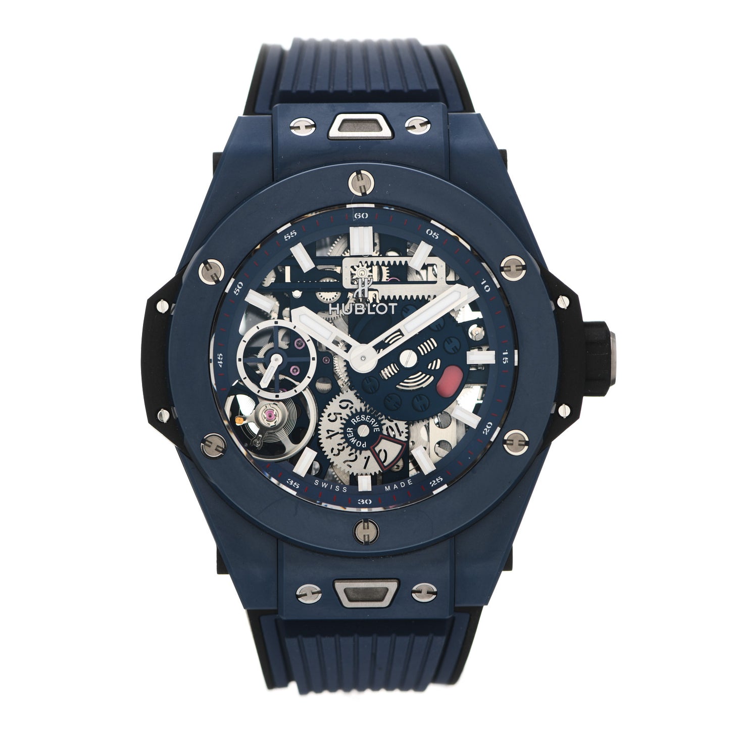 Ceramic Rubber 45mm Big Bang Meca-10 Automatic Watch Blue 414.EX.5123.RX
