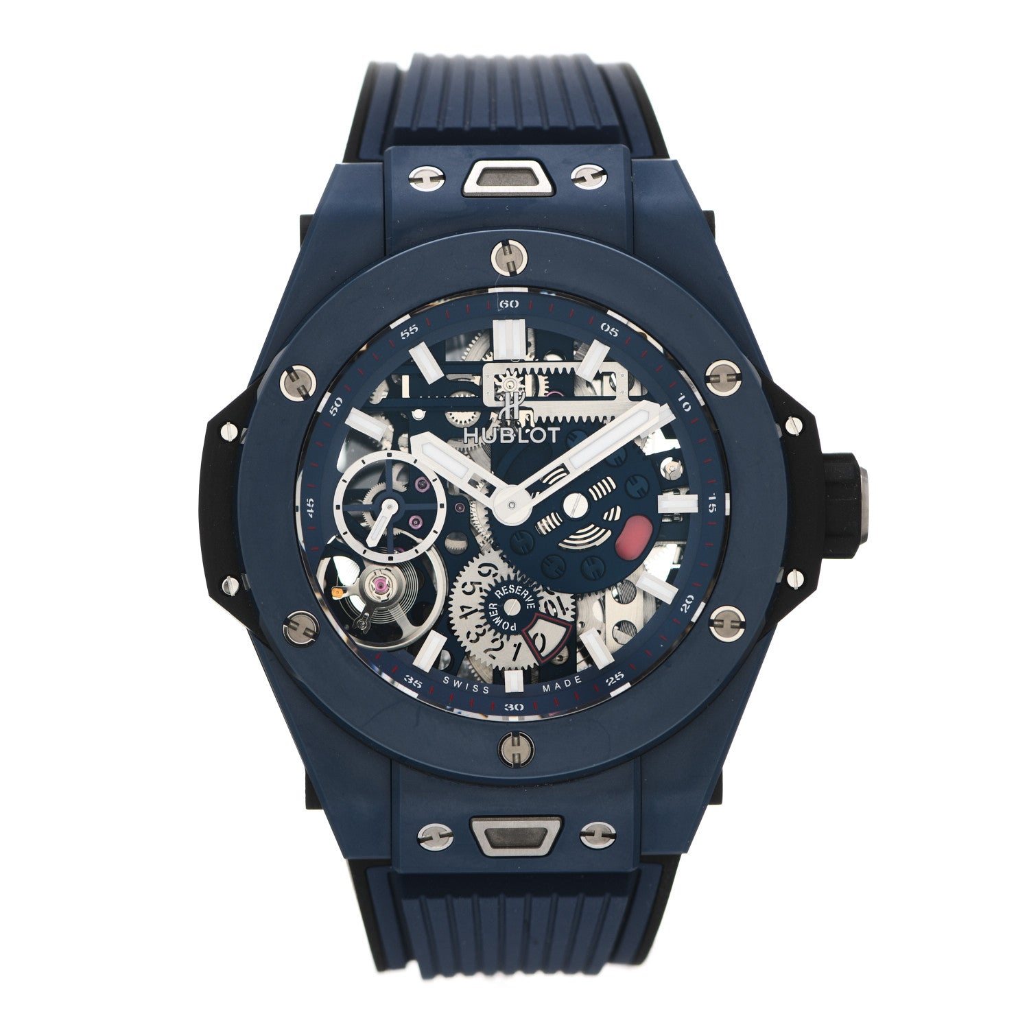 Hublot Ceramic Rubber 45mm Big Bang Meca-10 Automatic Watch Blue 414.EX.5123.RX 1 of 5