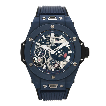 Hublot Ceramic Rubber 45mm Big Bang Meca-10 Automatic Watch Blue 414.EX.5123.RX 1 of 5