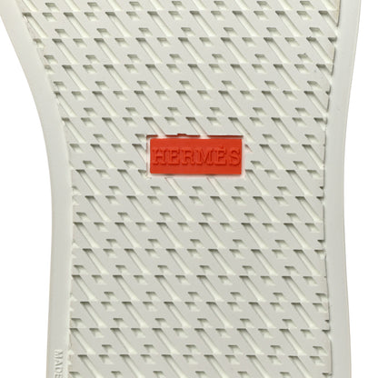 Hermes Calfskin Canvas Day Sneakers 38 Black White 7 of 8