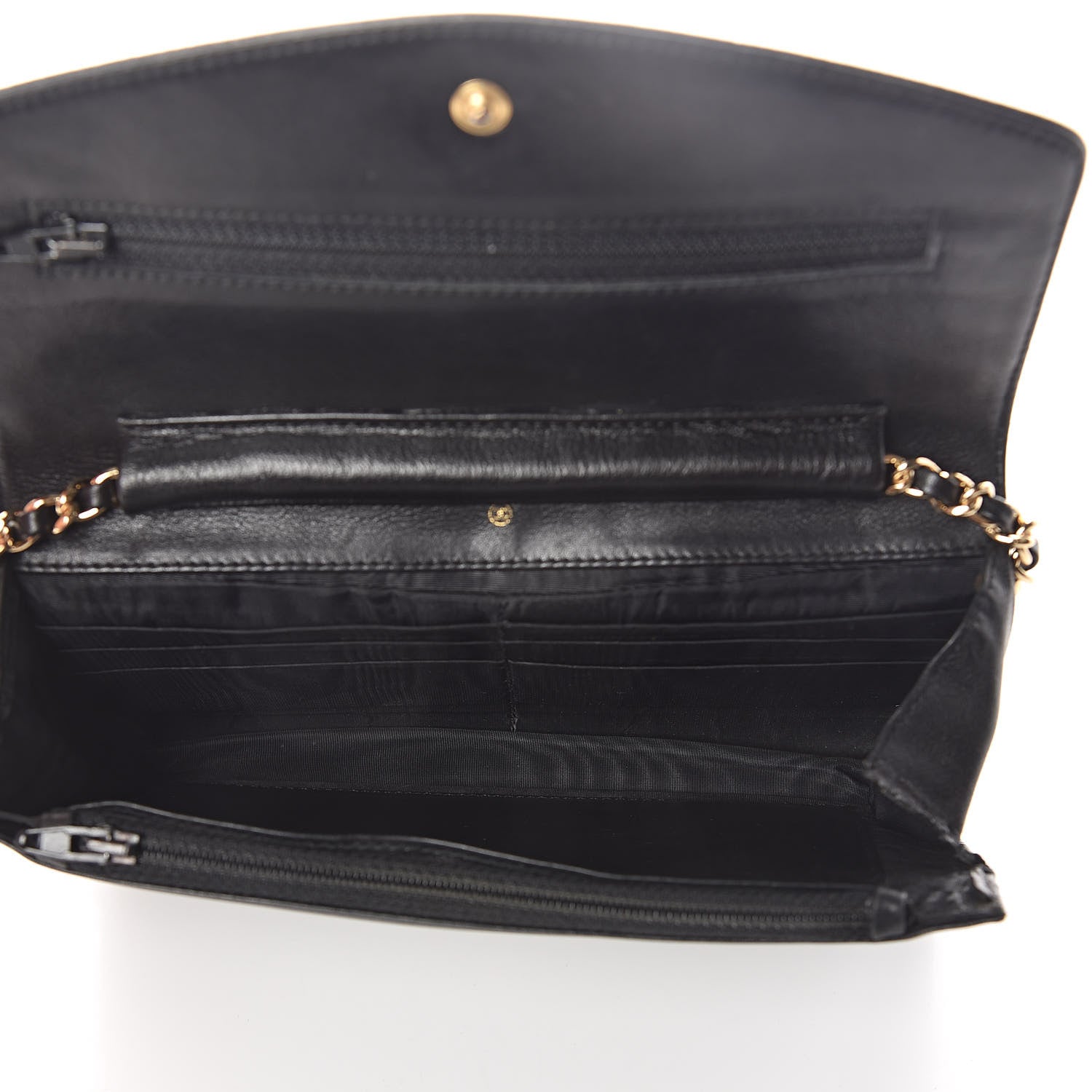 Chanel Caviar Timeless CC Wallet On Chain WOC Black 5 of 10