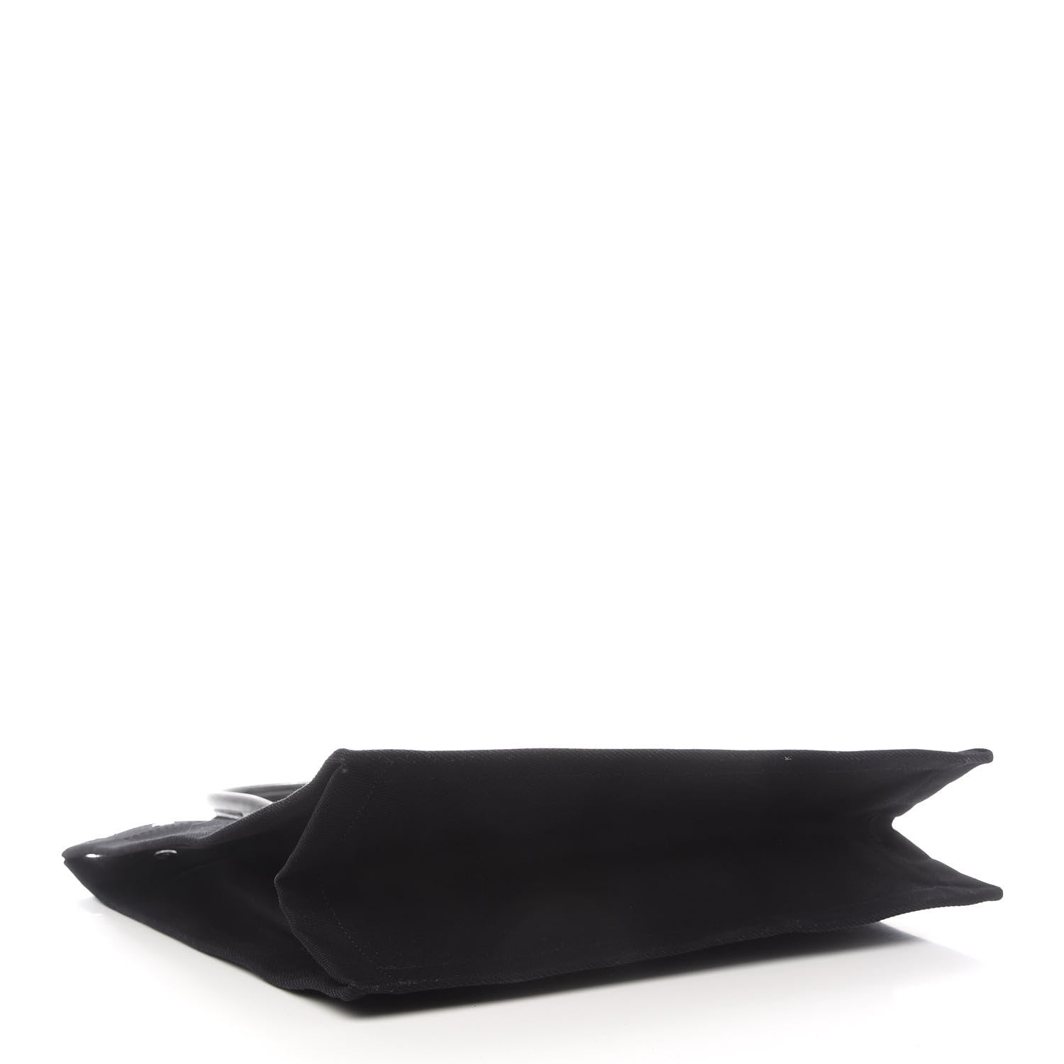 Saint Laurent Linen Calfskin Rive Gauche North South Tote Black 4 of 10
