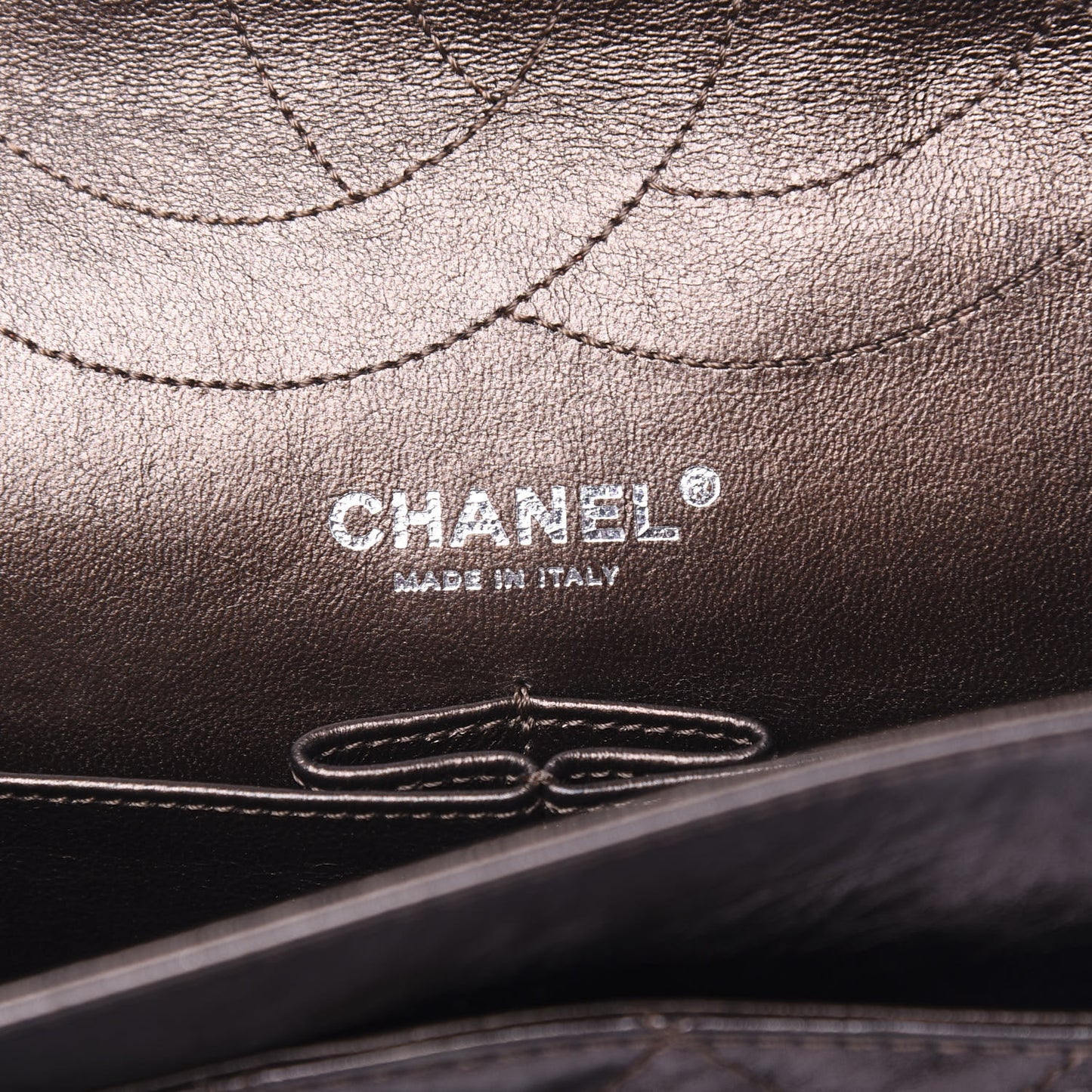 Metallic Aged Calfskin Quilted 2.55 Reissue 227 Flap Bronze
