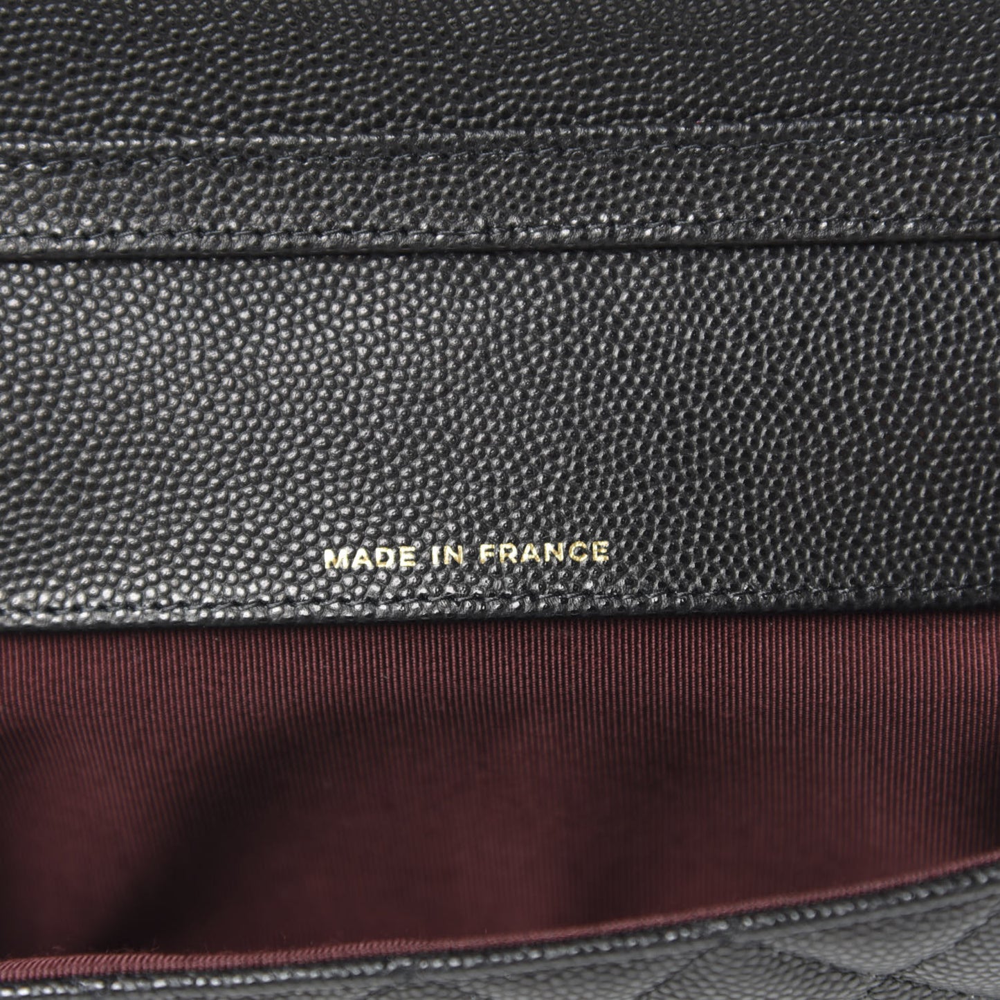 Caviar Quilted Glasses Case With Chain Black