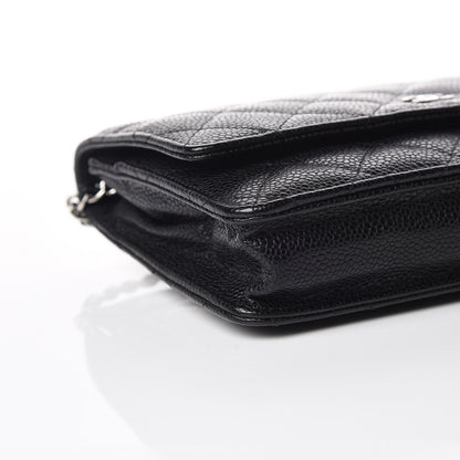 Chanel Caviar Quilted Wallet On Chain WOC Black 9 of 10