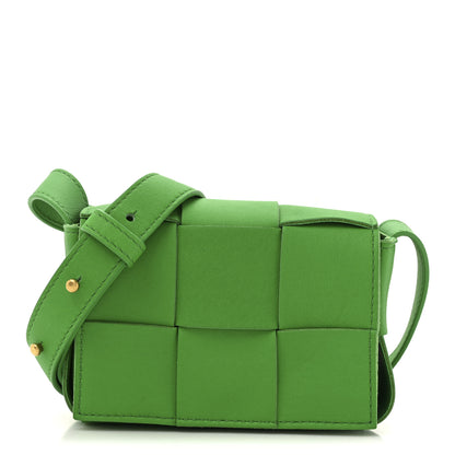 Bottega Veneta Lambskin Maxi Intrecciato Extra Mini Cassette Crossbody Bag Parakeet 1 of 9