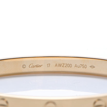 Cartier 18K Yellow Gold LOVE Bracelet 17 3 of 6