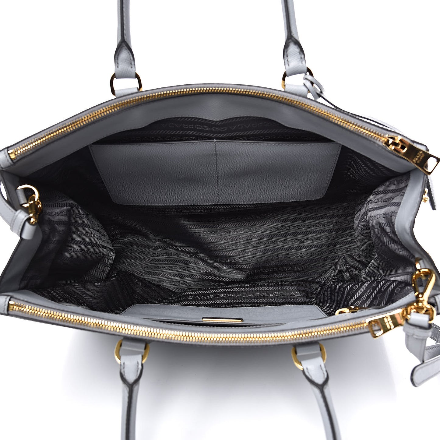 Saffiano Large Galleria Double Zip Tote Granito