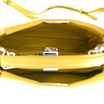 Fendi Nappa Mini Peekaboo Iconic Satchel Lime 5 of 12