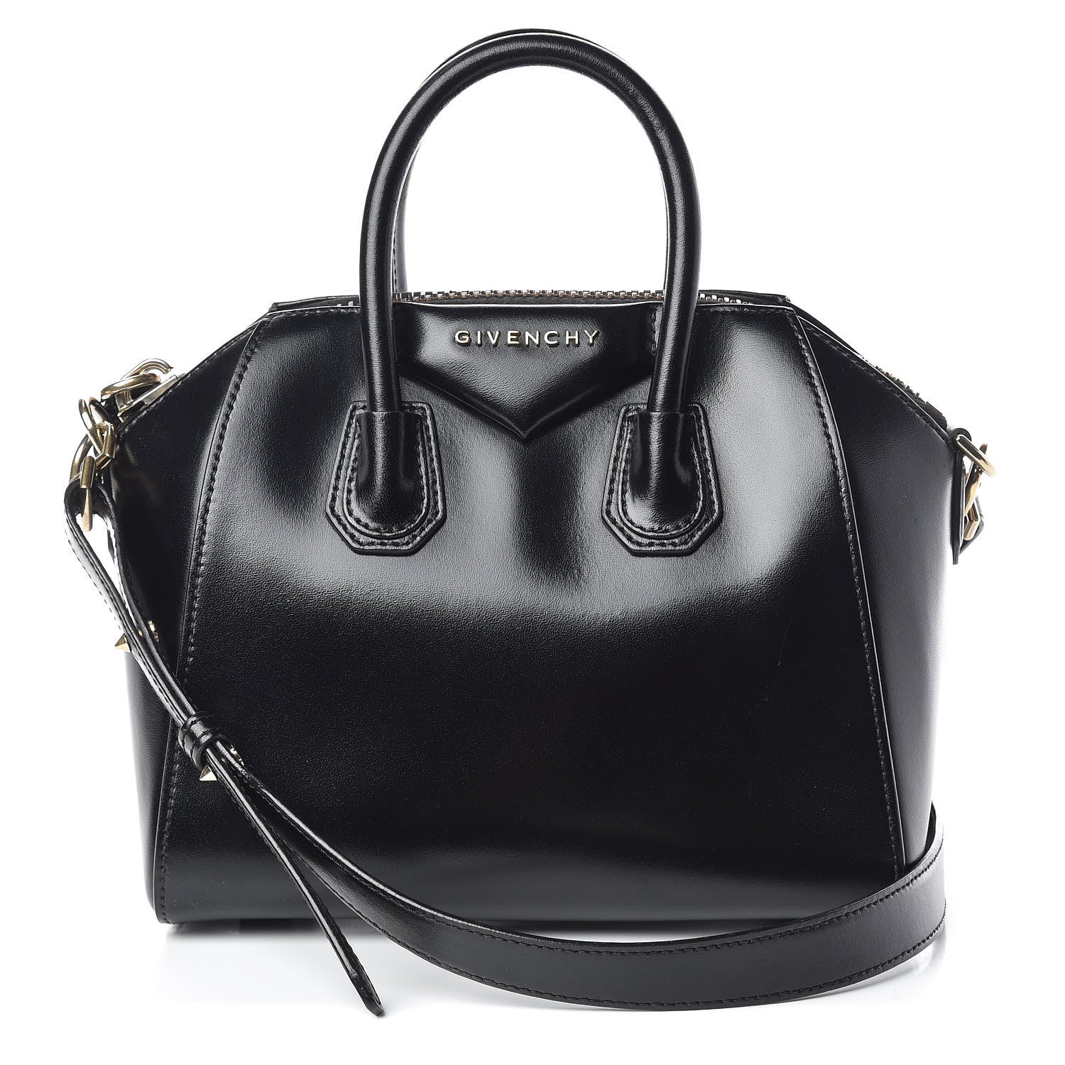 Givenchy Shiny Lord Calfskin Mini Antigona Black 1 of 11