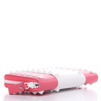 Valentino Garavani Vitello Colorblock Free Rockstud Zip Around Wallet Shadow Pink White 4 of 8