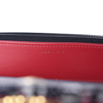 Chanel Wool Tweed Lambskin Quilted 19 Wallet On Chain WOC and Coin Purse Blue White Red 10 of 12