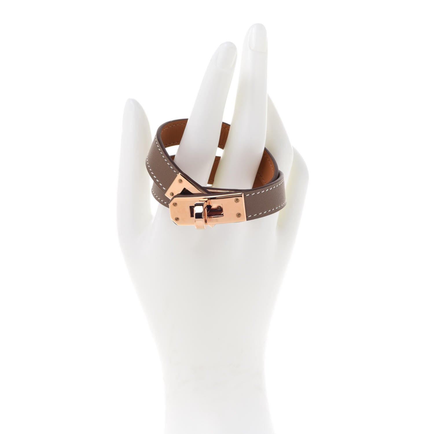 Hermes Swift Kelly Double Tour Bracelet S Etoupe 2 of 8