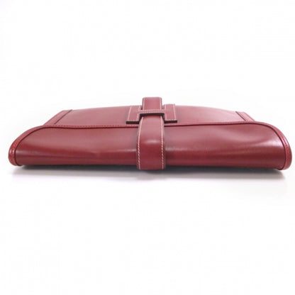 Hermes Box Leather Jige Clutch Rouge 9 of 10