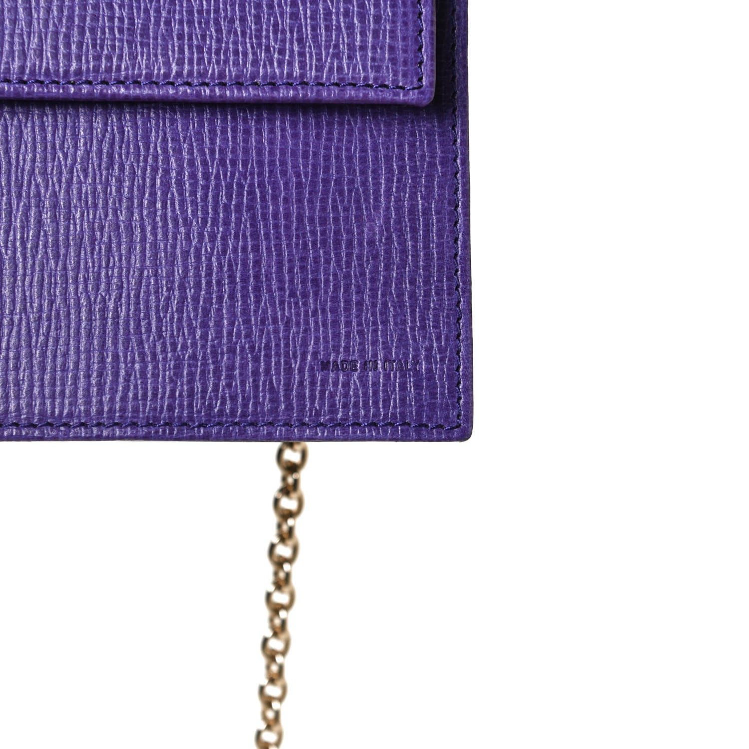 Fendi Zucca Spalmati Chain Clutch Tobacco Purple 7 of 11