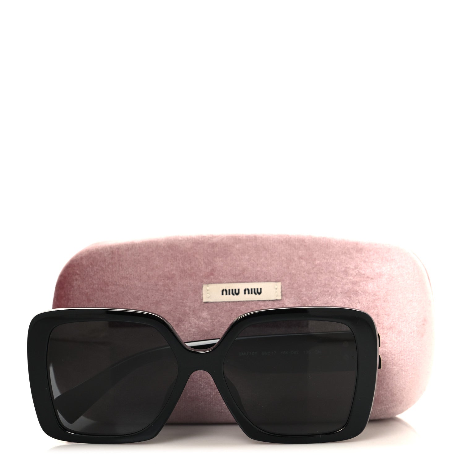Miu Miu Acetate Rectangle Sunglasses SMU 10Y Black 1861939