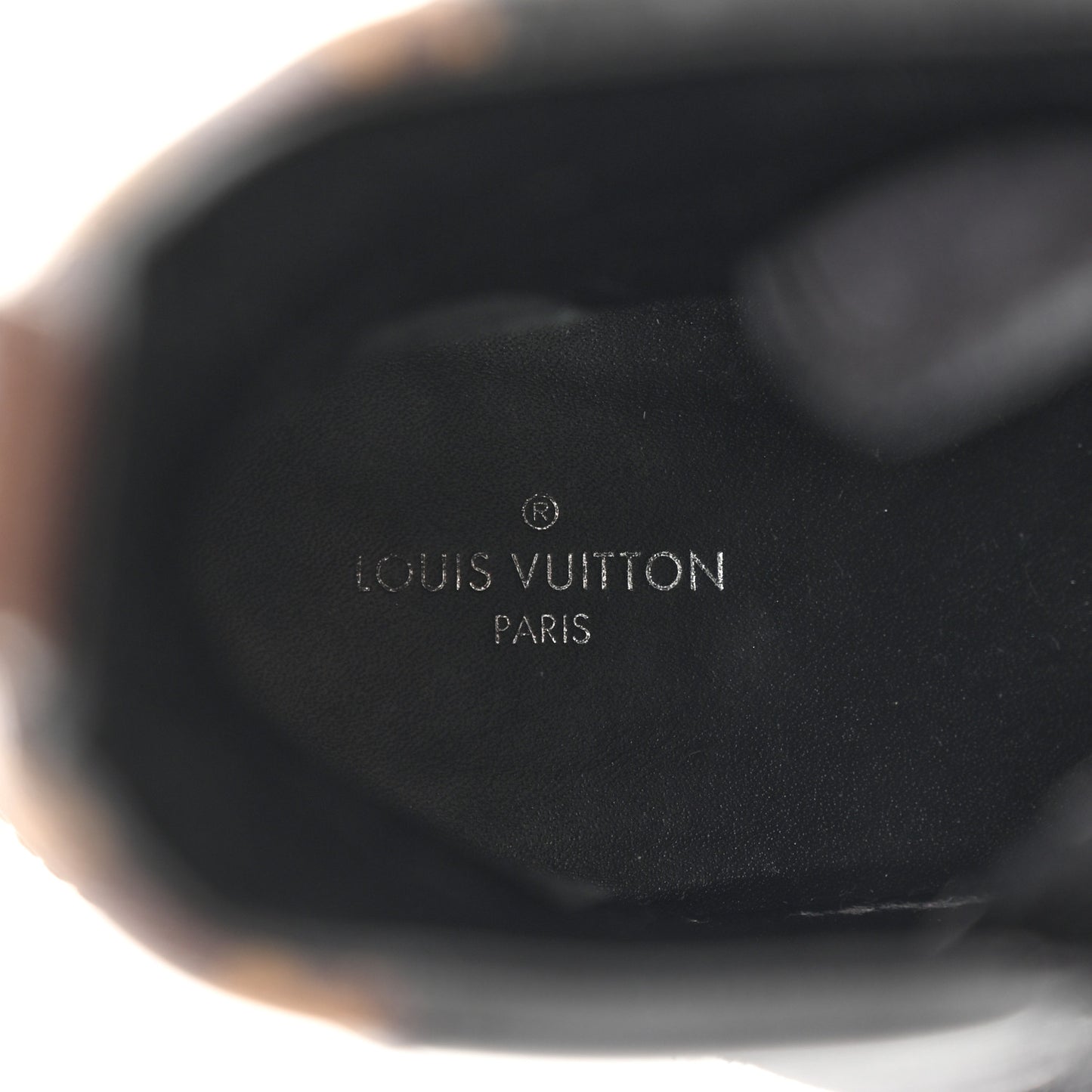 Suede Calfskin Monogram LV Black Heart Laureate Platform Desert Boots 35.5 Black