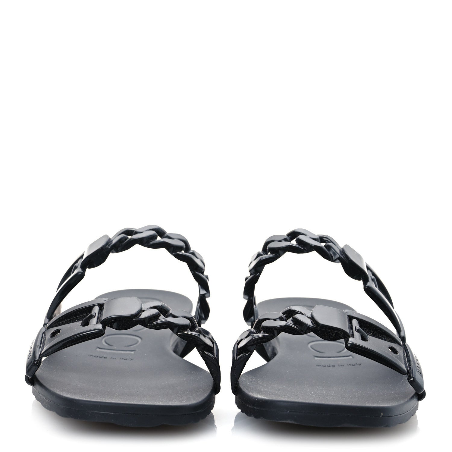 Gucci Rubber Womens Slide Sandals 36 Black 3 of 10