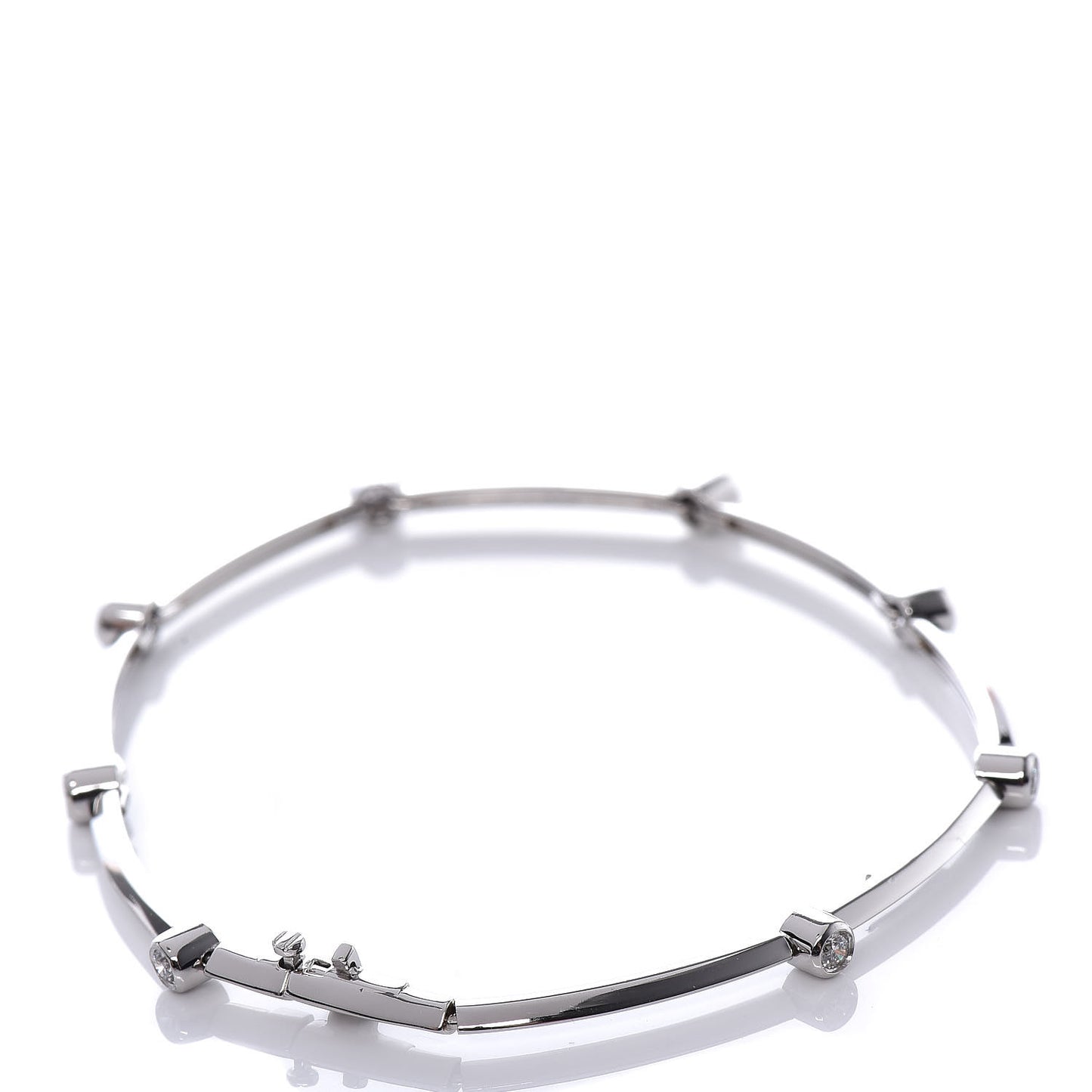 Platinum Diamond 8 Station Bracelet